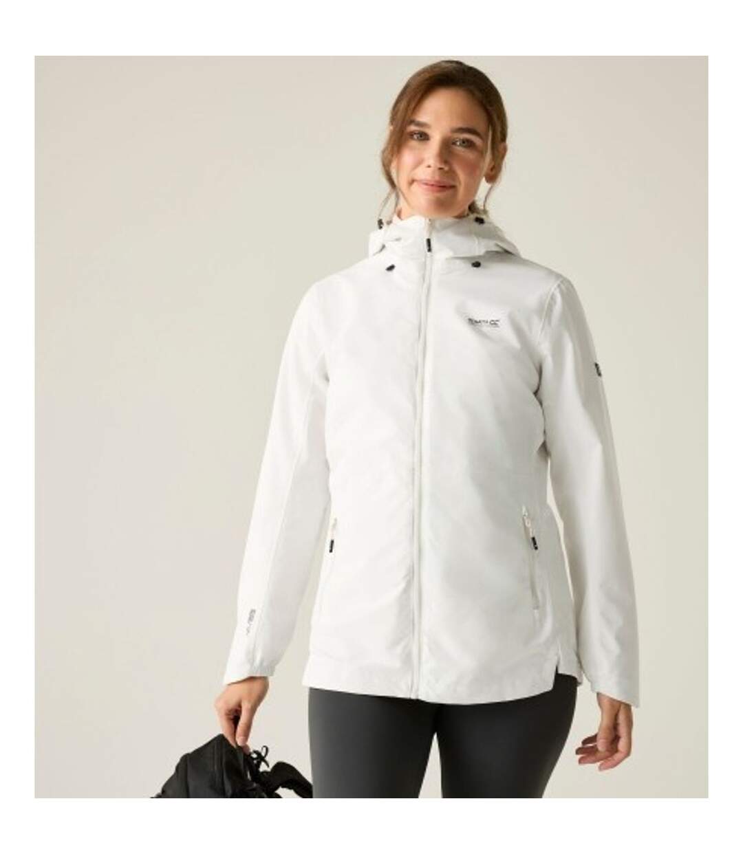 Veste Imperméable À Capuche Hamara Femme Blanc Beige Regatta-1