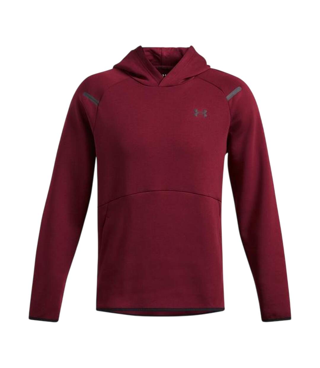 Mens Essential Fleece Raglan Hoodie Red Under Armour-2