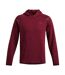 Mens Essential Fleece Raglan Hoodie Red Under Armour-2