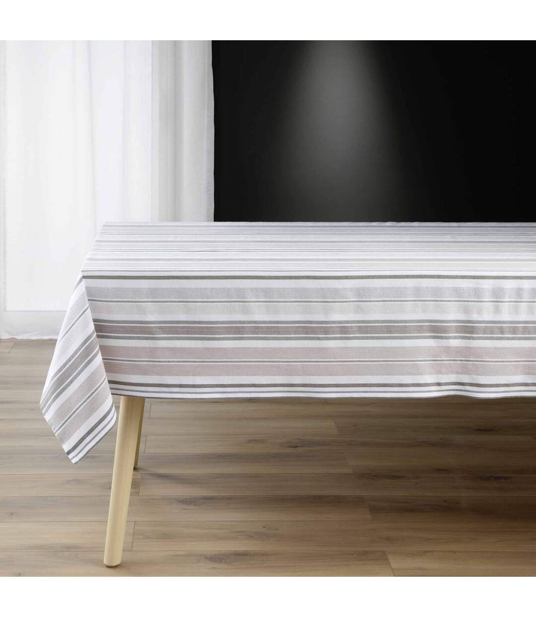 Nappe Imprimé Melina 140x240cm Gris-1