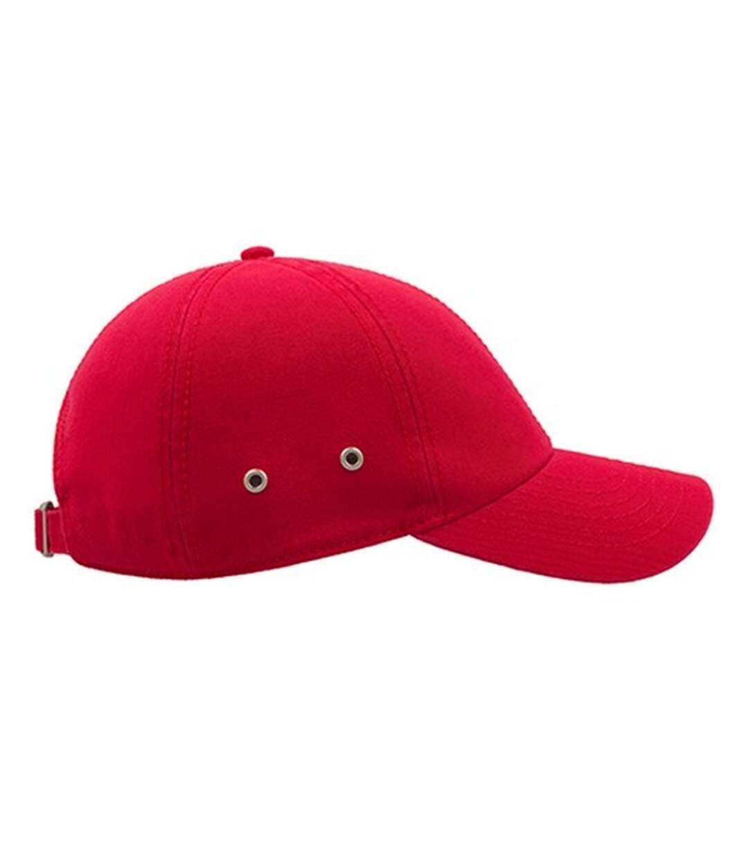 Casquette 6 panneaux action mixte rouge Atlantis-3