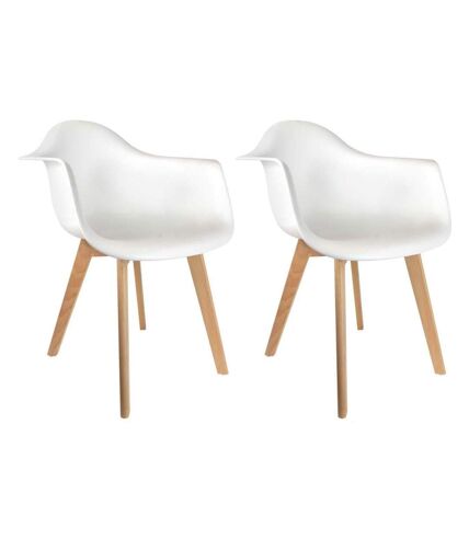 Fauteuil scandinave en polypropylène (Lot de 2)