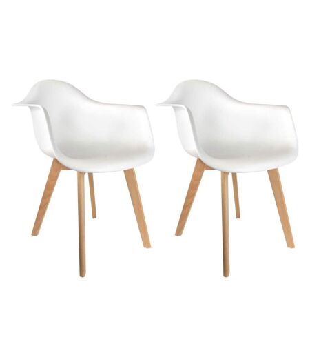 Fauteuil scandinave en polypropylène (Lot de 2)