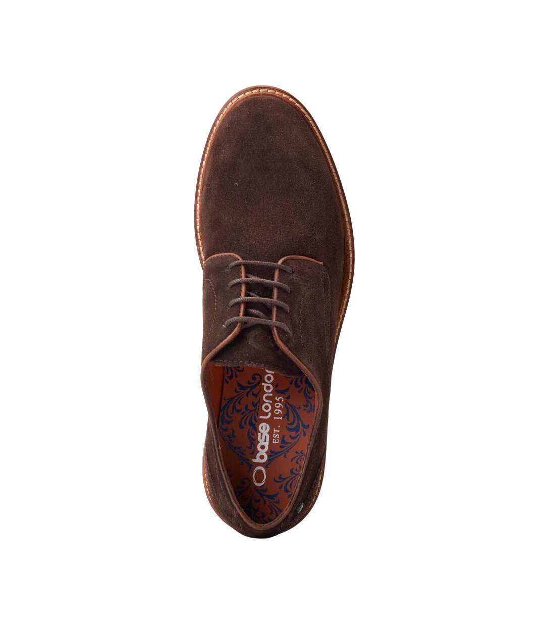Derbies mawley homme marron foncé Base London-4