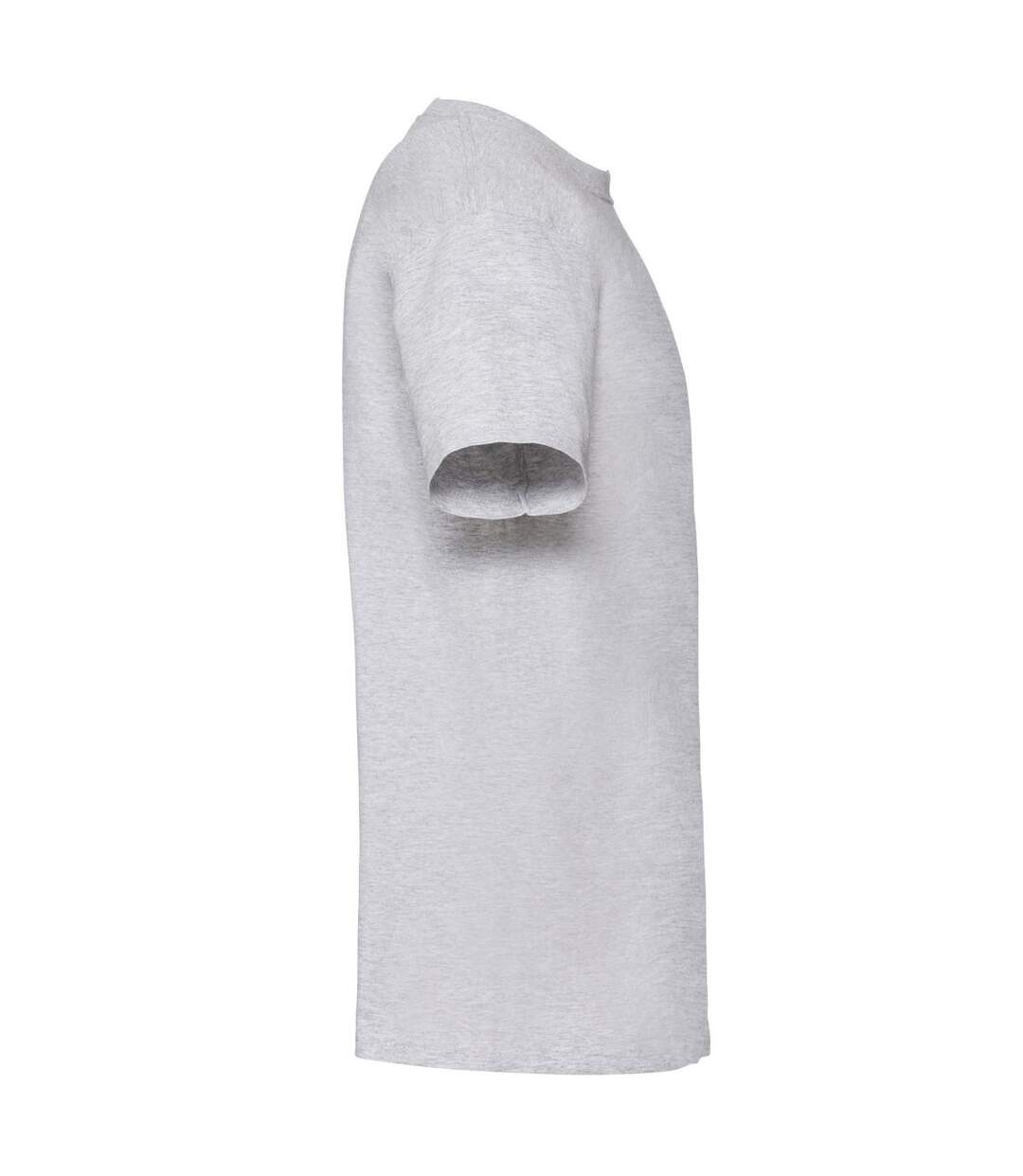Mens Iconic Premium Ringspun Cotton T-shirt Heather Grey Fruit Of The Loom-3