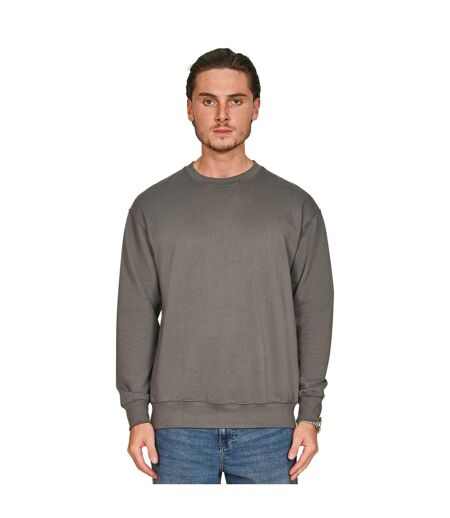 Mens Core Combed Cotton Regular Sweatshirt Charcoal Casual Classics