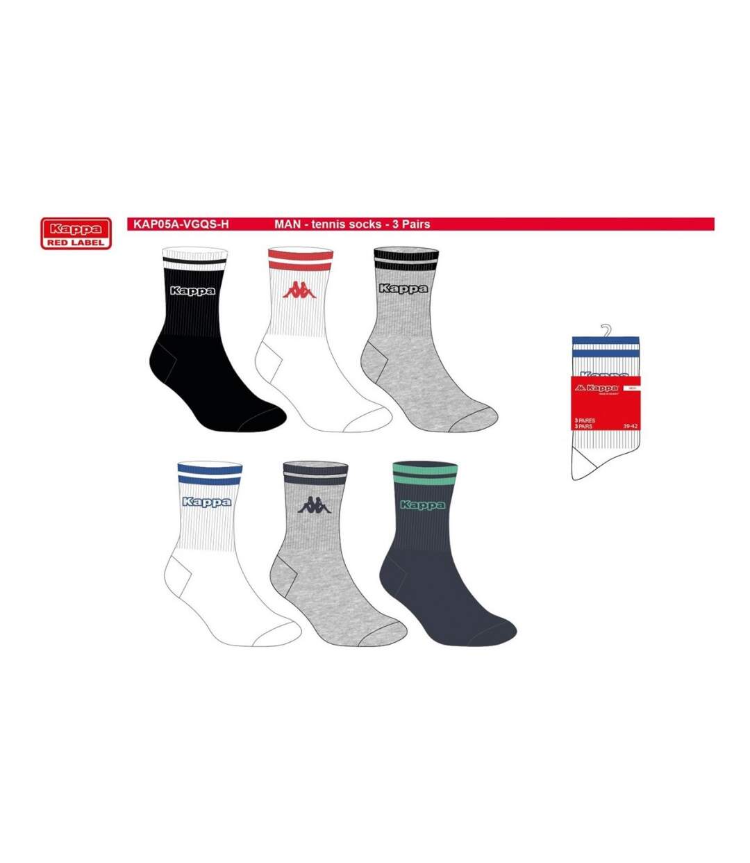 Chaussettes Homme KAPPA - Pack de 12-3