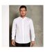 Kustom Kit Mens Mandarin Collar Fitted Long Sleeve Corporate Shirt (White)