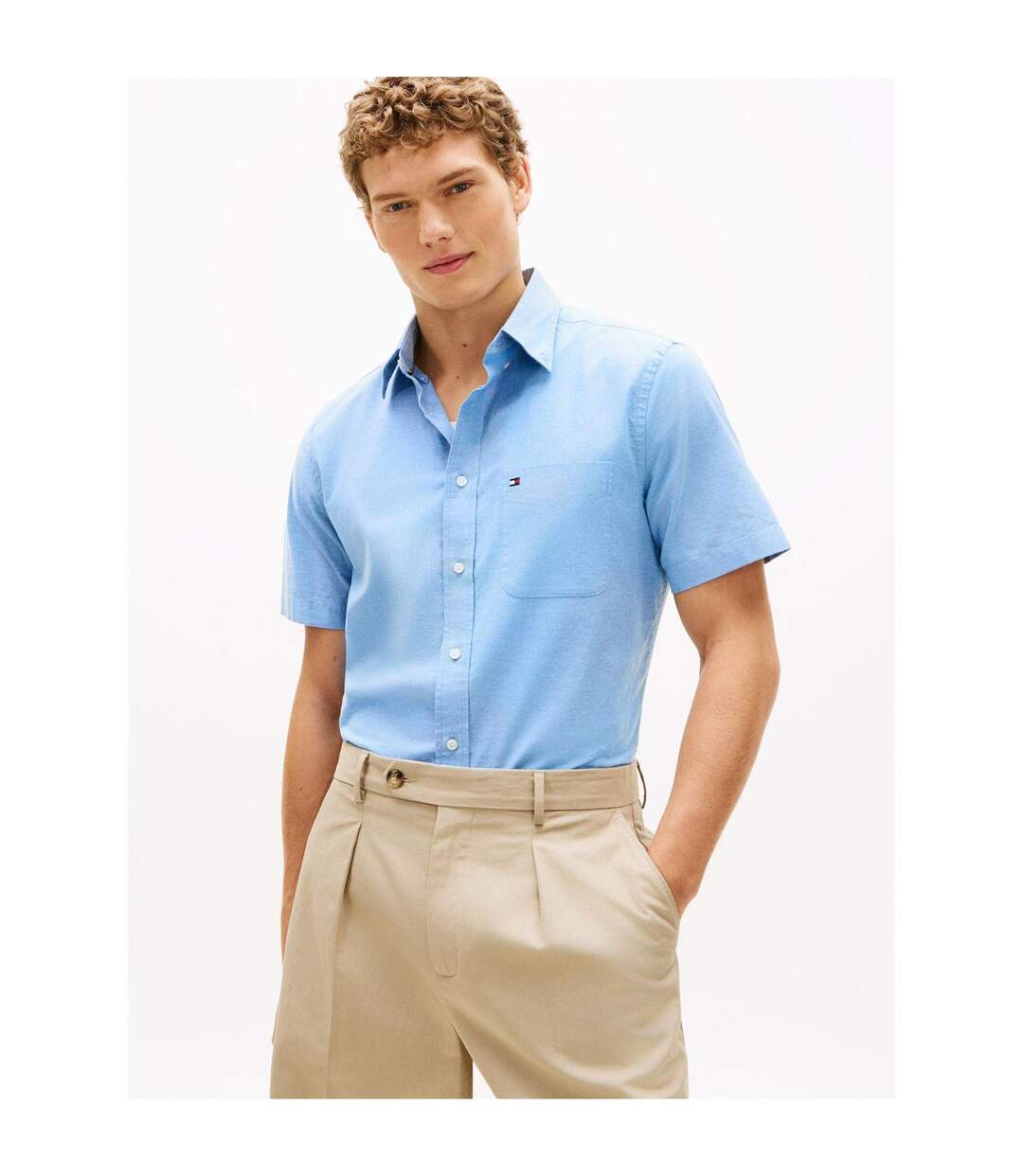 Chemise Manches Courtes Homme Bleu Tommy Hilfiger-2