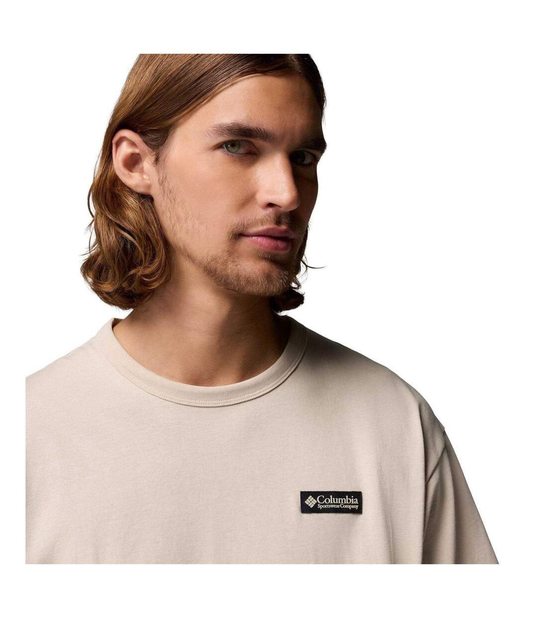 T-shirt Motif/style Logo Dans Le Dos Icon Homme Taupe Columbia-4