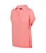 Polo Manches Courtes À Col V Motif/style Uni Femme Rose Corail Regatta-4