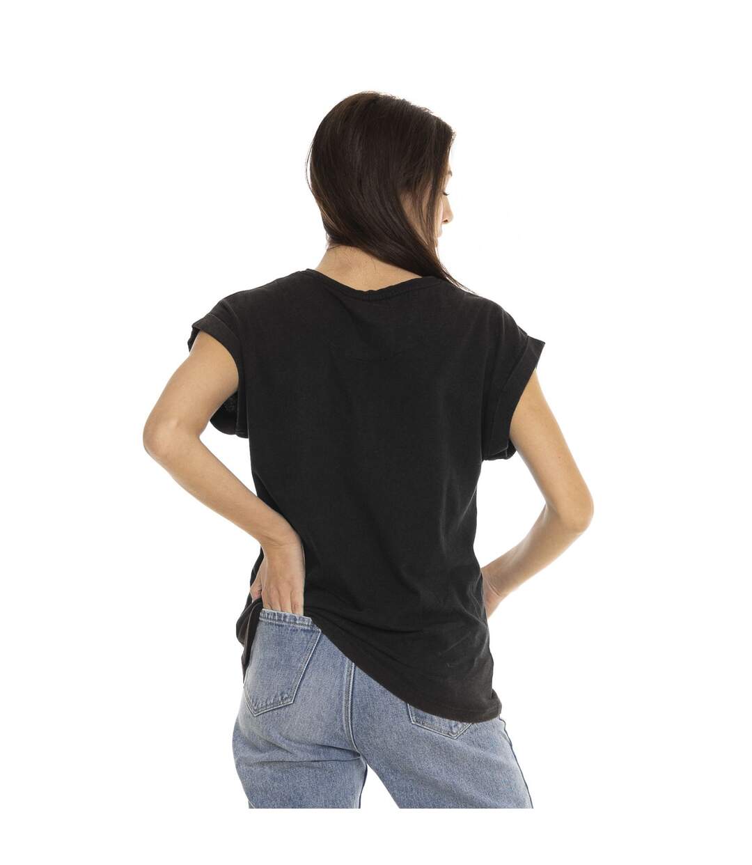 T-shirt à col rond manches courtes femme Vegetal Skull Vondutch-3