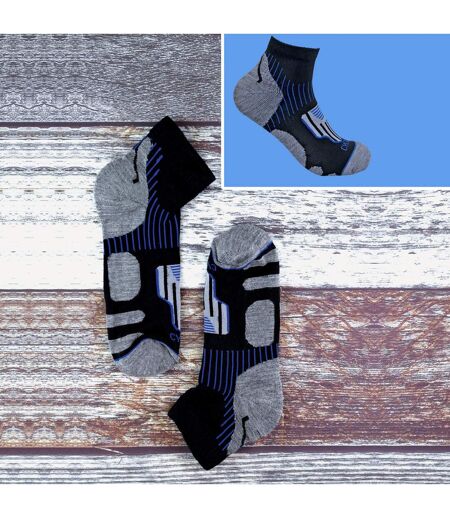 12 Pair Mens Black Low Cut Cycling Socks for Running, Gym & Sport