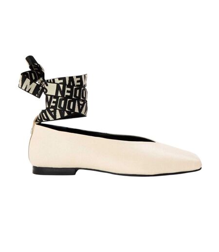 Womens/ladies Fosse Ankle Tie Pumps Coco Milk Steve Madden