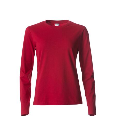 T-shirt Basic Femme Rouge Clique
