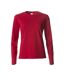 T-shirt Basic Femme Rouge Clique-1