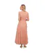Robe Longue Manches Volantées Motif/style Cascade Femme Corail Anaya With Love-2