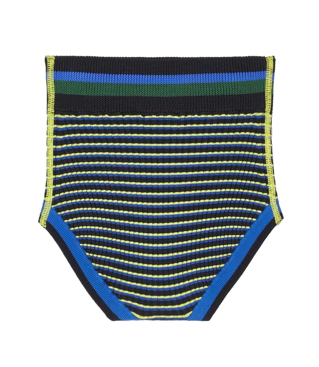 Womens/ladies Goop Rib Knit Shorts Blue Lacoste-2
