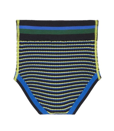 Womens/ladies Goop Rib Knit Shorts Blue Lacoste