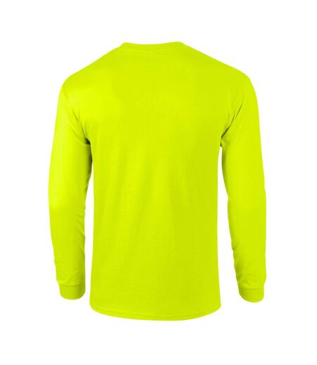 Gildan Unisex Adult Ultra Plain Cotton Long-Sleeved T-Shirt (Safety Green) - UTPC6430