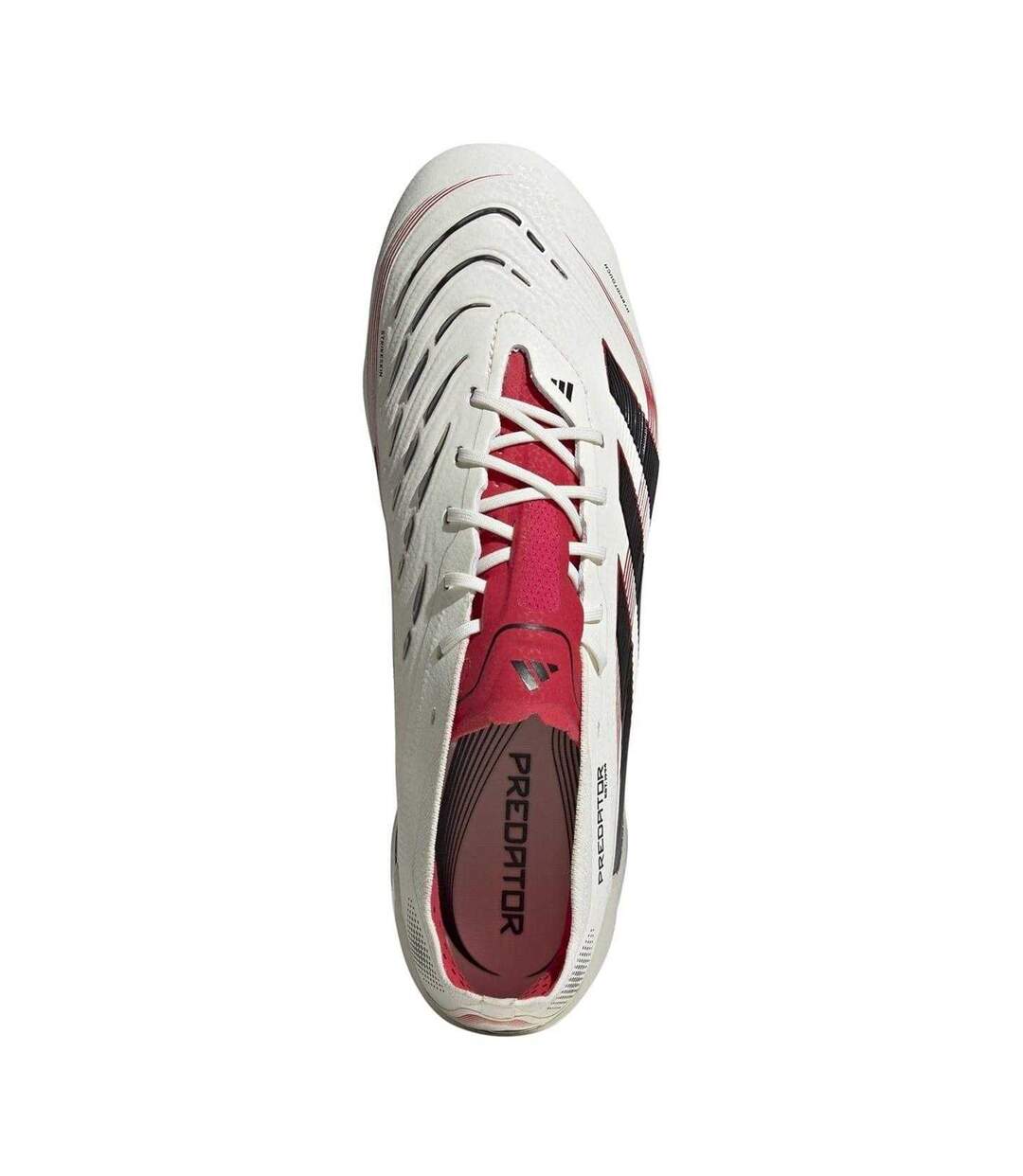 Mens  Stripes Soft Ground Football Boots Off White Black Predator-4