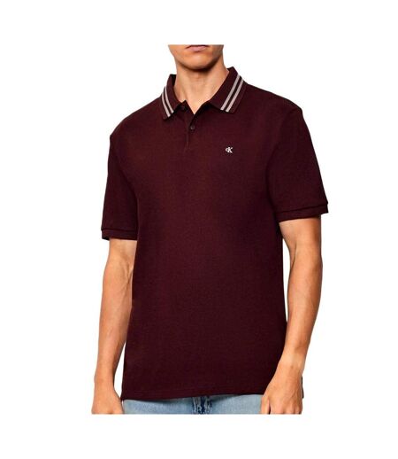 Polo marron homme calvin klein jeans pique