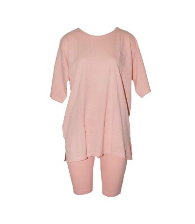 Forever Dreaming Ensemble pyjama avec tee-shirt oversize pour femme/femme (Pêche) - UTUT694