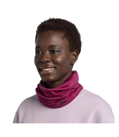 Unisex Adult Solid Merino Wool Lightweight Neck Tube One Size Magenta Buff