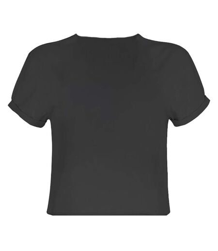 Womens/ladies Script Cypress Hill Crop Top Charcoal Amplified