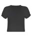 Womens/ladies Script Cypress Hill Crop Top Charcoal Amplified-2