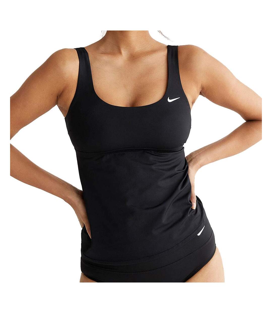 Haut de maillot de bain Noir Femme Nike Scoop - M-1