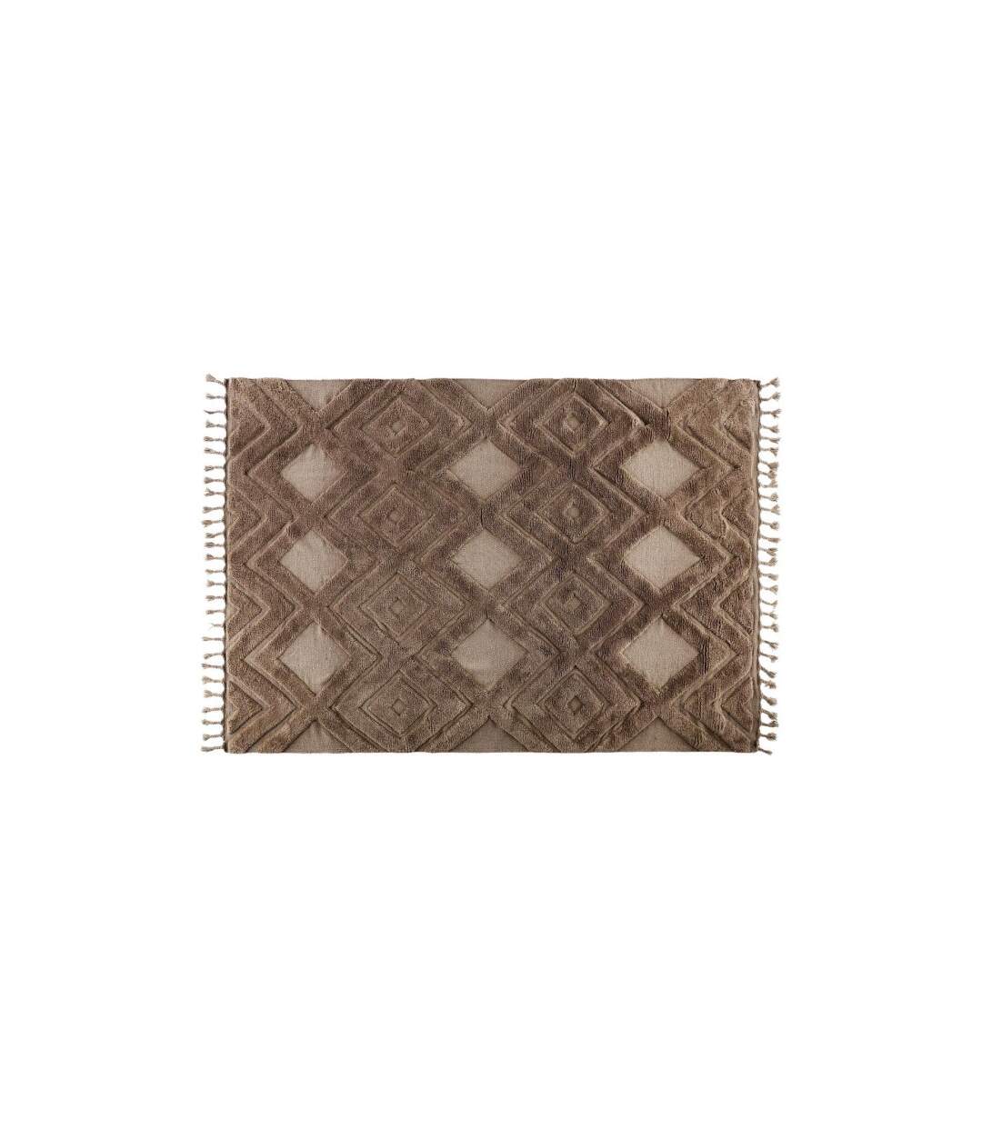 Tapis Déco en Laine Dahlia 200x300cm Marron Foncé-1
