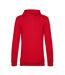 Sweat À Capuche Motif/style Uni Homme Rouge B&C-1