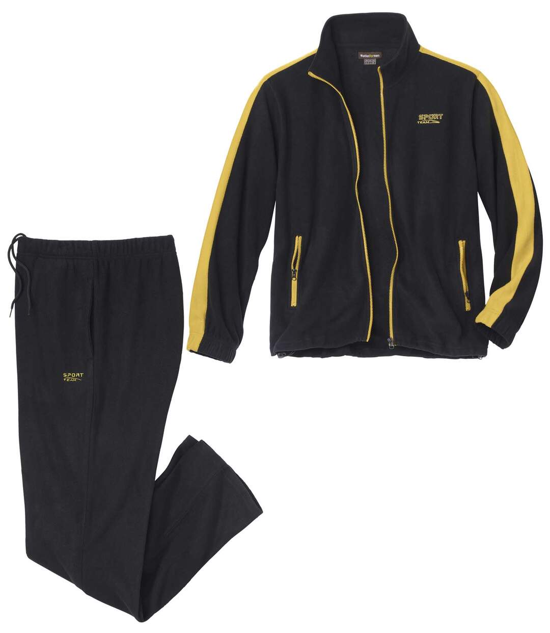 Mens black and top yellow tracksuit