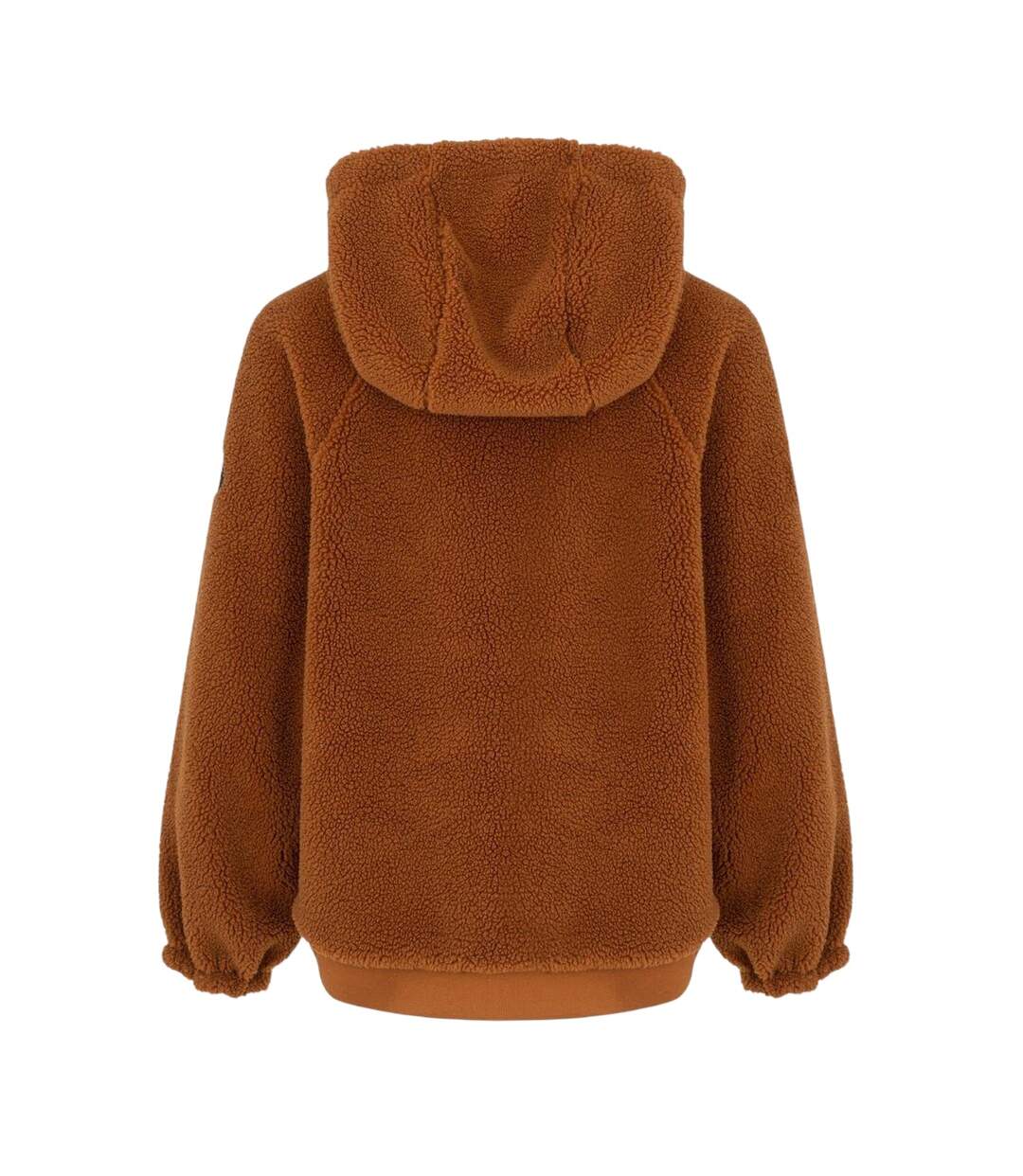 Womens/ladies Teddy Fleece Reversible Jacket Caramel Brown Firetrap-2
