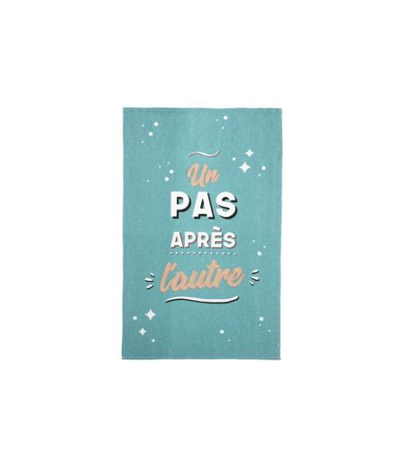 Tapis Déco Un Pas Après l'Autre 50x80cm Bleu