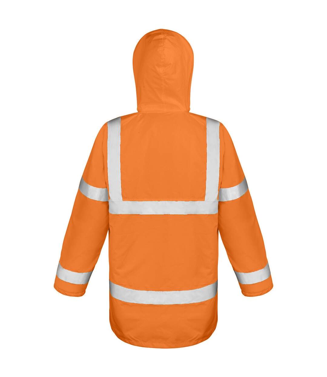 Unisex adult motorway hi-vis coat fluorescent orange Result Core-2