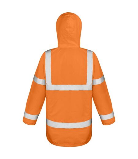 Result Core Unisex Adult Motorway Hi-Vis Coat (Fluorescent Orange) - UTPC6954