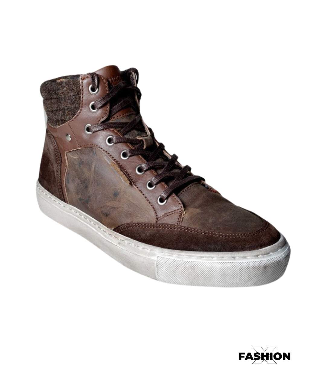 Basket haute homme de couleur marron - model sneaker-1