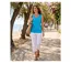 MAYFLOWER LOTUS1 — Débardeur bleu femme coton : l'élégance naturelle des boutons coconut-5
