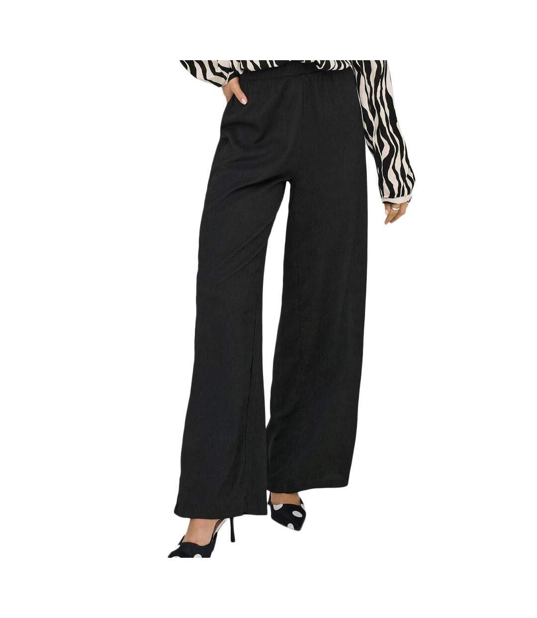 Pantalon fluide noir femme jdy debbie - l-l32-1