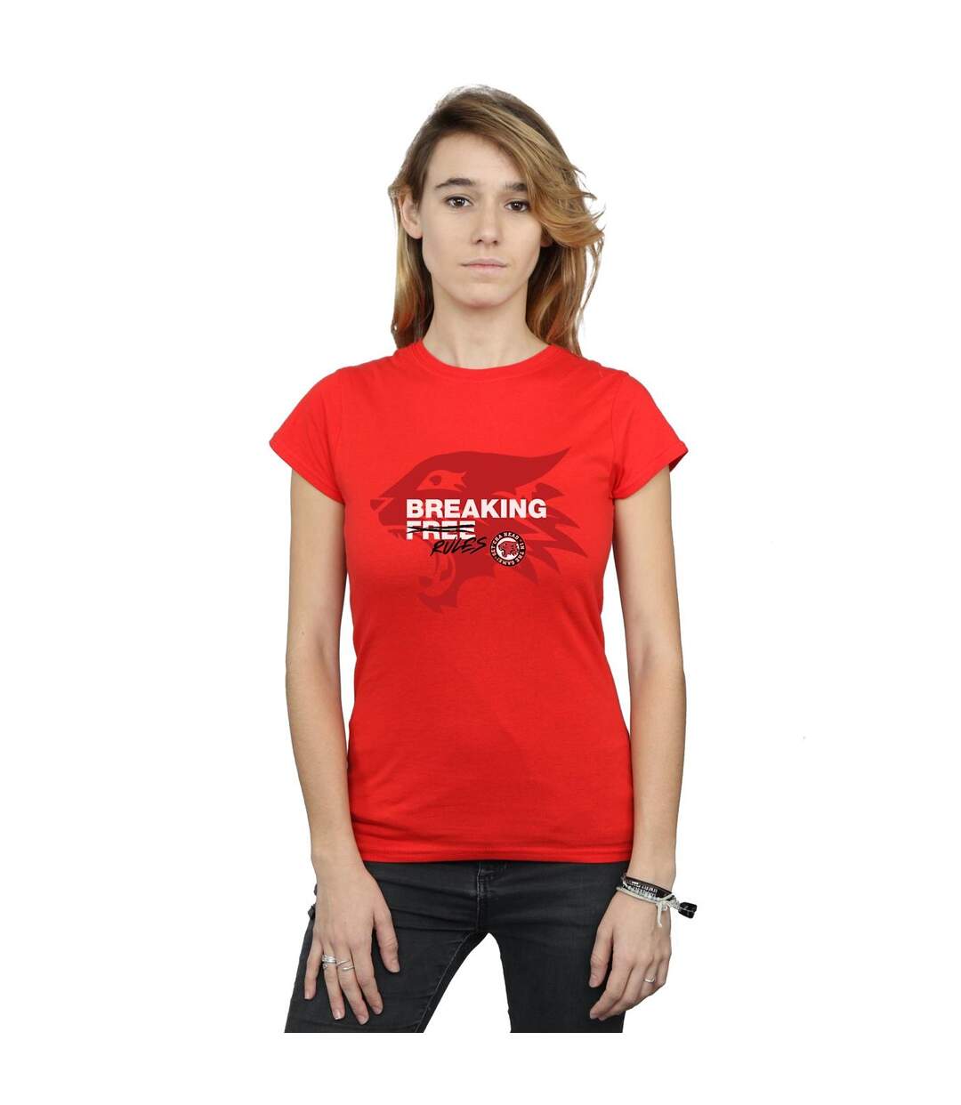 Disney - T-shirt HIGH SCHOOL MUSICAL THE MUSICAL BREAKING RULES - Femme (Rouge) - UTBI24325-2