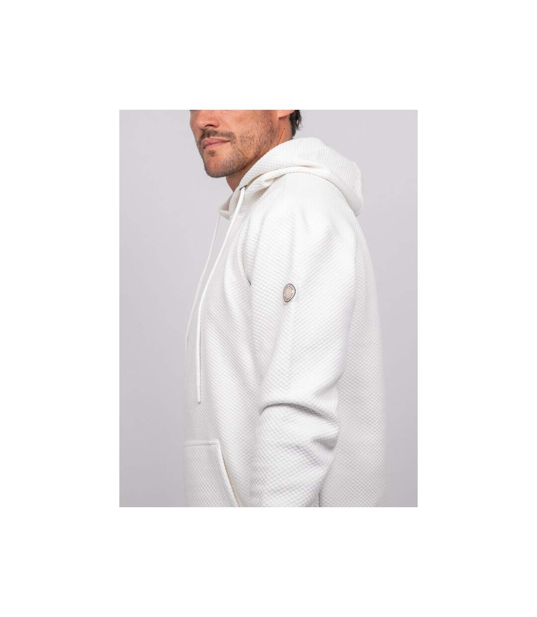 Sweat capuche maille gaufrée uni WERONE-4