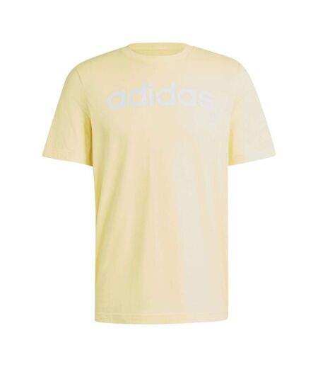 T-shirt Style Logo Brodé Essentials Linear Homme Jaune Adidas