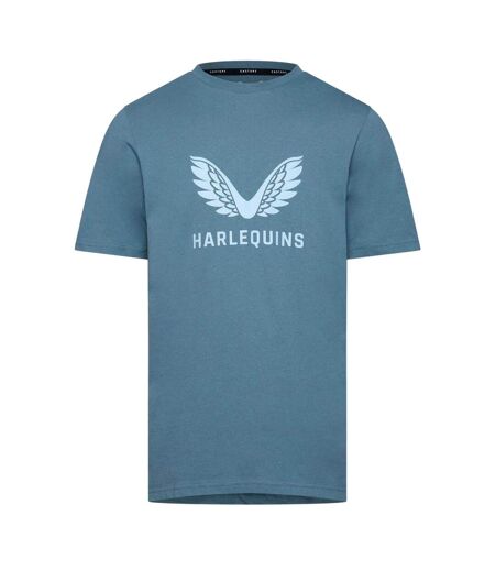 T-shirt Motif/style Ailes Harlequins F.c. Homme Bleu De Gris Castore