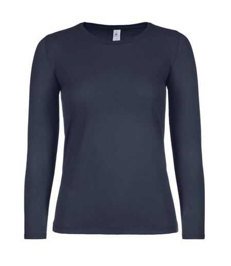 T-shirt Manches Longues #e150 Femme Bleu Marine B&C