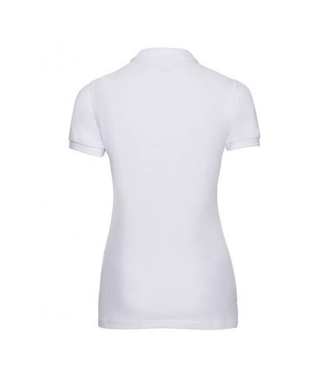 Polo manches courtes femme blanc Russell-2