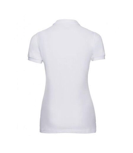 Polo manches courtes femme blanc Russell