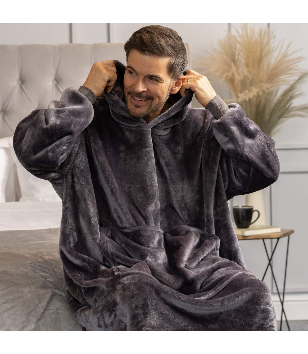 Warm Fleece Oversized Blanket Hoodie - Extra Long Snoodie for Extra Coziness-2