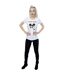 Disney T-shirt en coton japonais Mickey Mouse Femme/Femme (Blanc) - UTBI31378-4